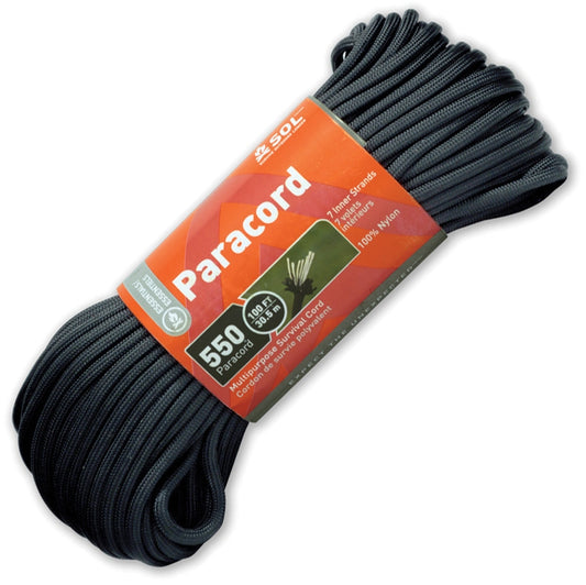 Adventure Medical 550 Paracord 100ft Black