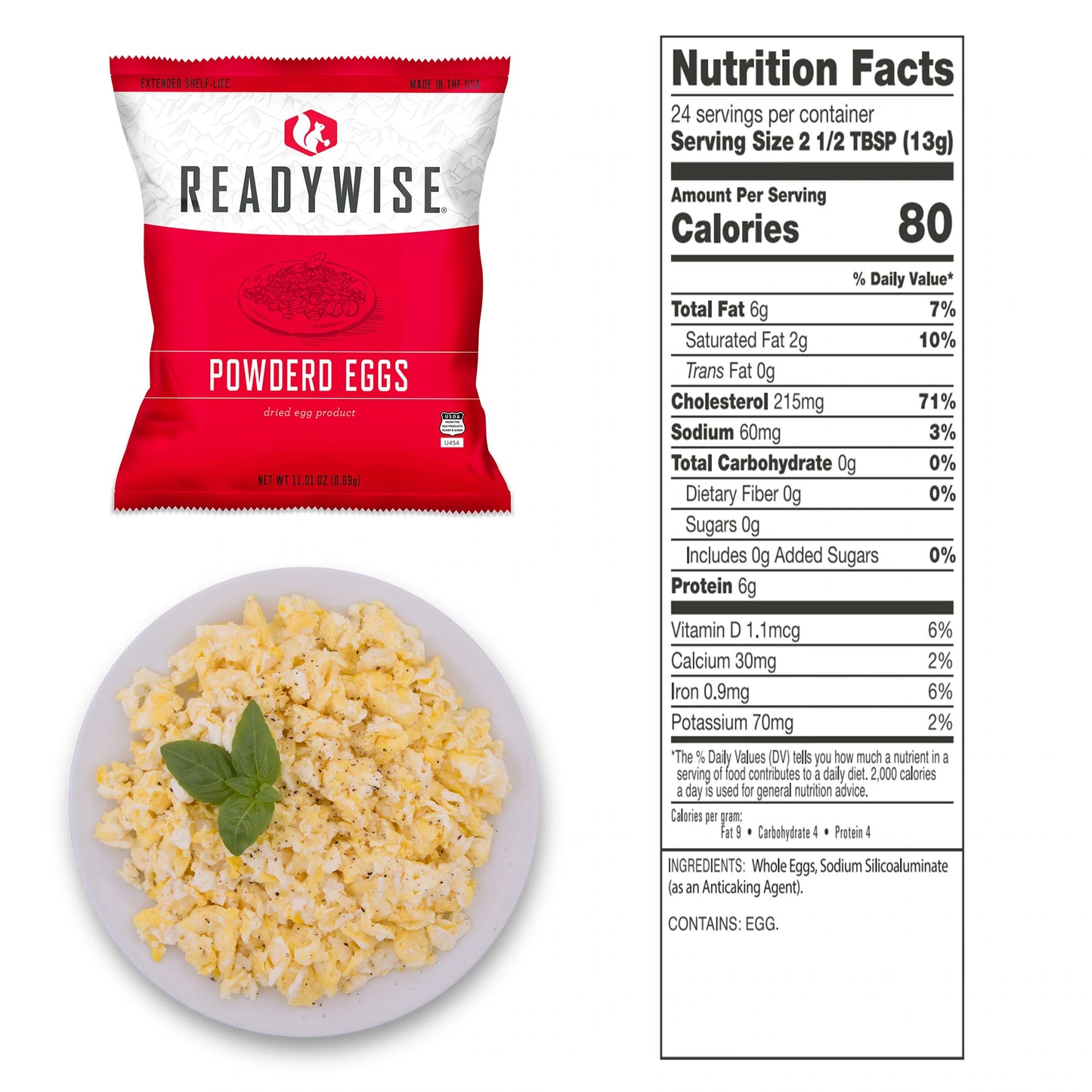 ReadyWise Powdered Eggs Emergency Food