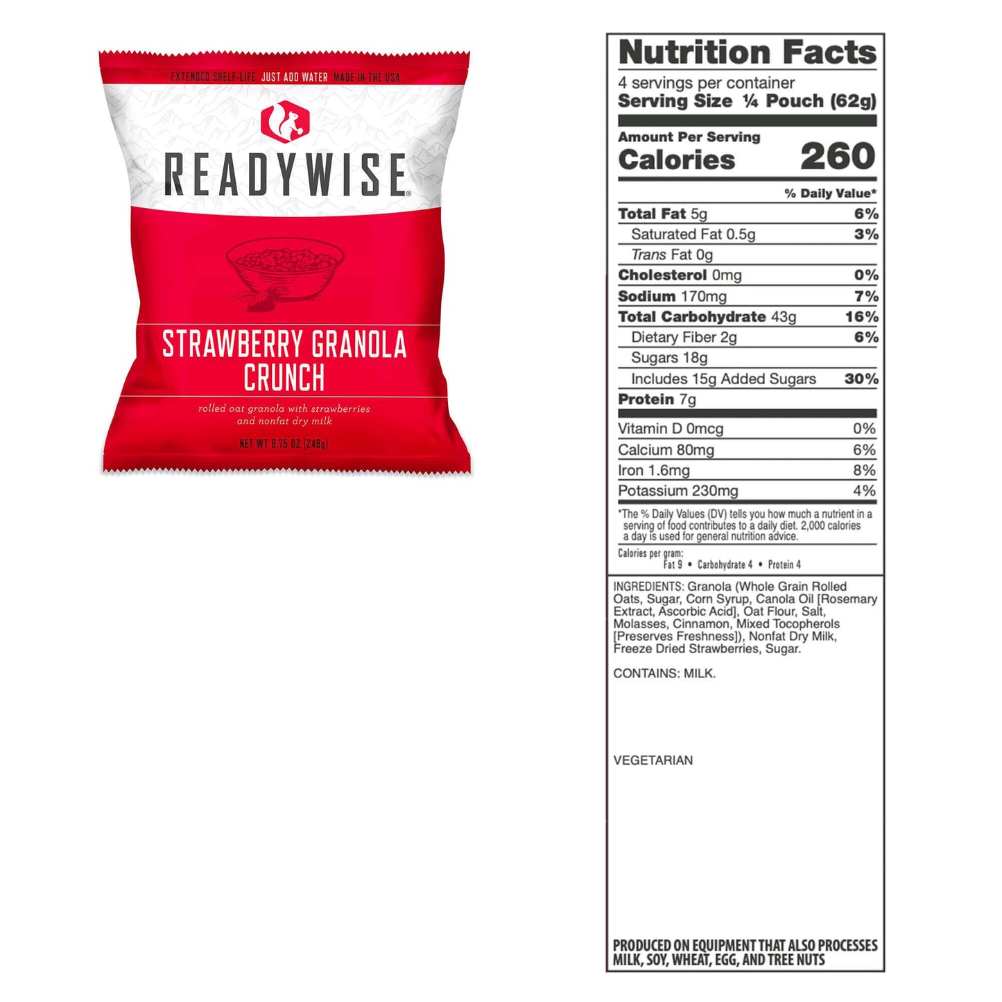 ReadyWise 1080 Serving Package - 186 lbs Entrée and Breakfast Buckets