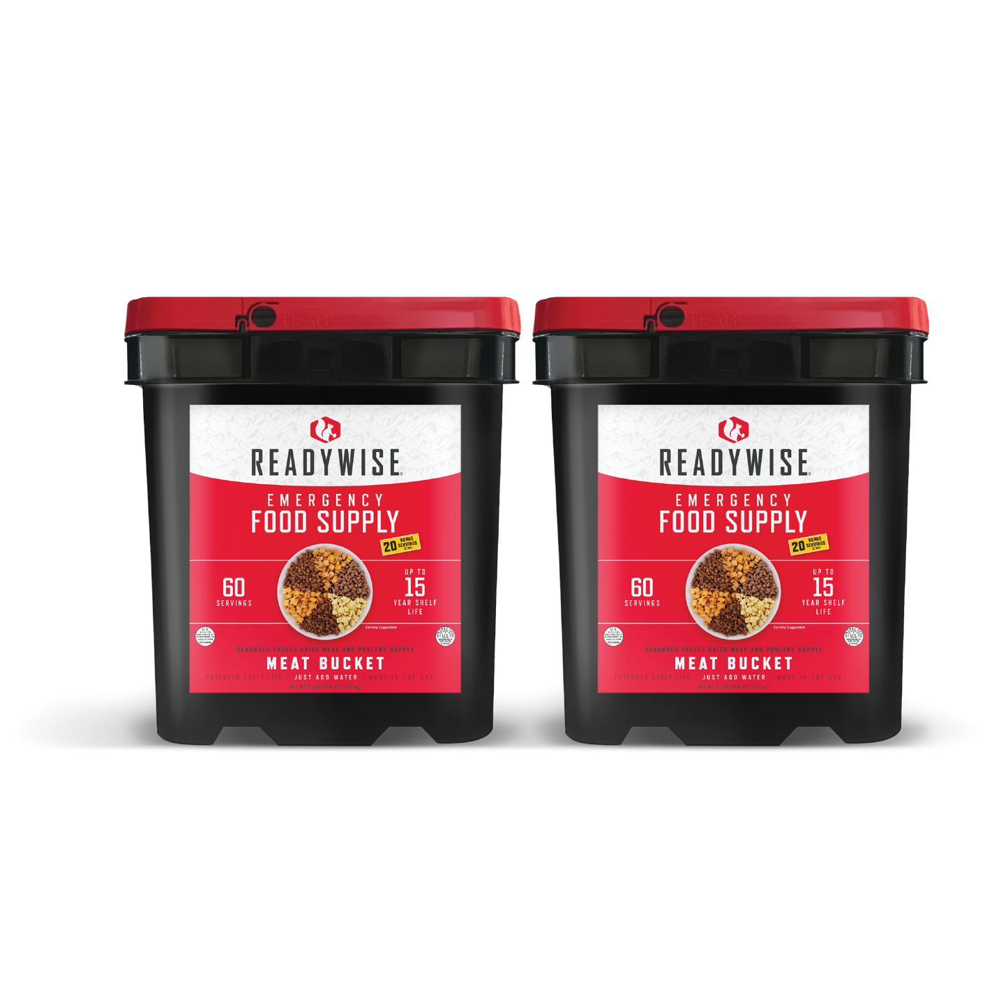 ReadyWise 120 Serving Meat Package - Dried Meat Buckets